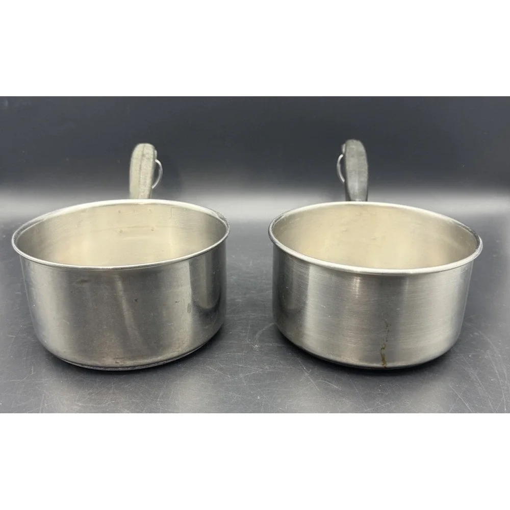 Farberware Stainless Steel 1 Qt Saucepan Lot of 2 Made in USA No Lids